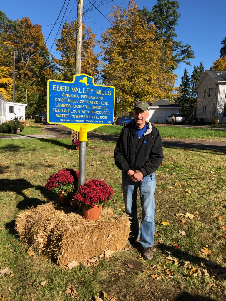Eden Valley Mill historic marker Town of Eden, New York